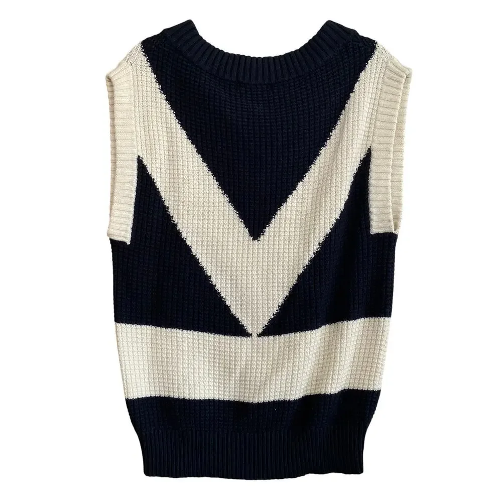 Target X Victor Glemaud Sweater Vest Cream / Black Size Small